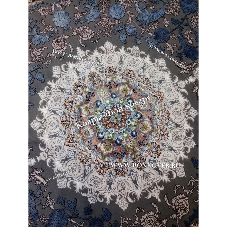 Турецкий Ковер Для Медальон Дизайн 30573 Синий